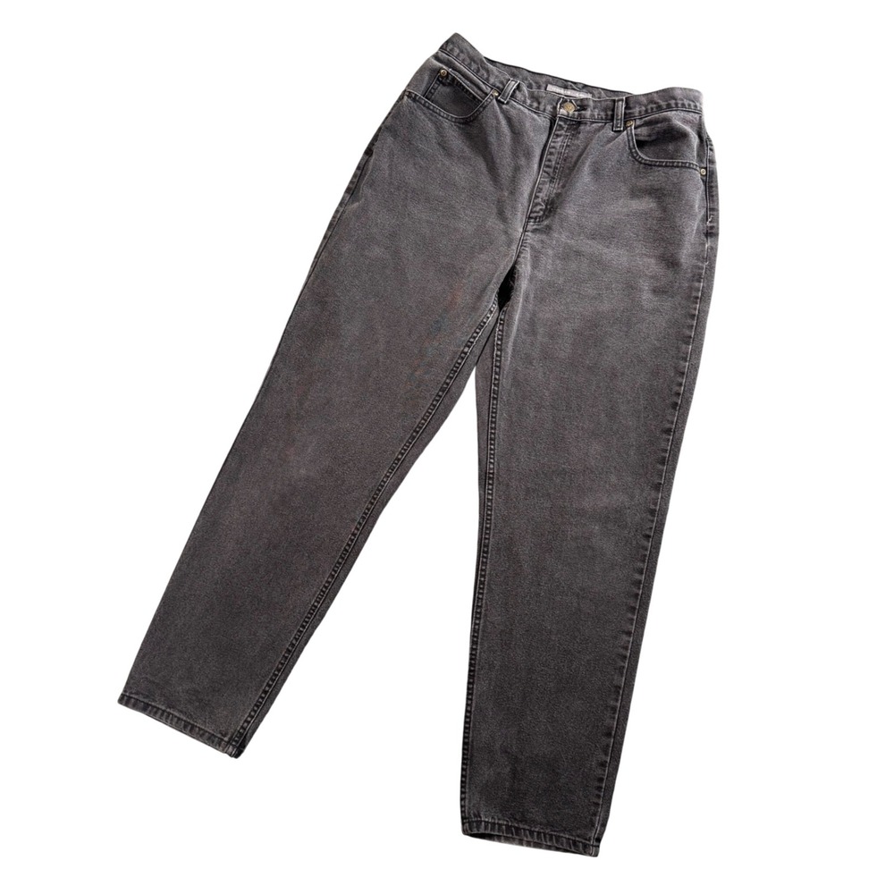 VTG 90s Liz Claiborne Classic Womens High Waisted Straight Leg Jeans Gray 32x29‎